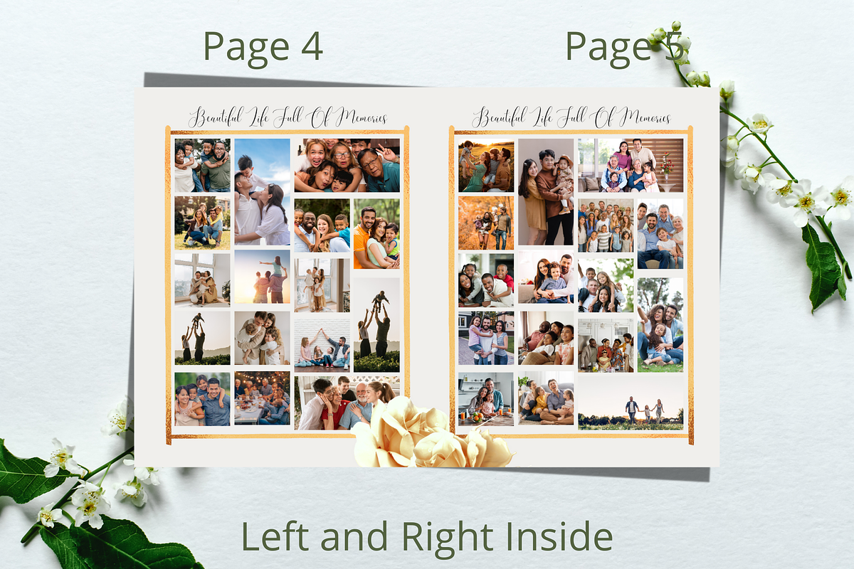 Gold Royal Funeral Program, a Brochure Template by Feel Inspired Digitals (Photo 5 of 6)