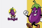 Brinjal Character Mascot Cartoon, a Branding & Logo Template by shazi (Thumbnail 2 of 3)