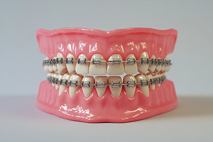 Modern model of teeth with dental braces, a Health & Medical Photo by AlyaAnd