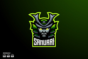 Samurai Esport Mascot Logo Design, a Branding & Logo Template by LOGTURNAL