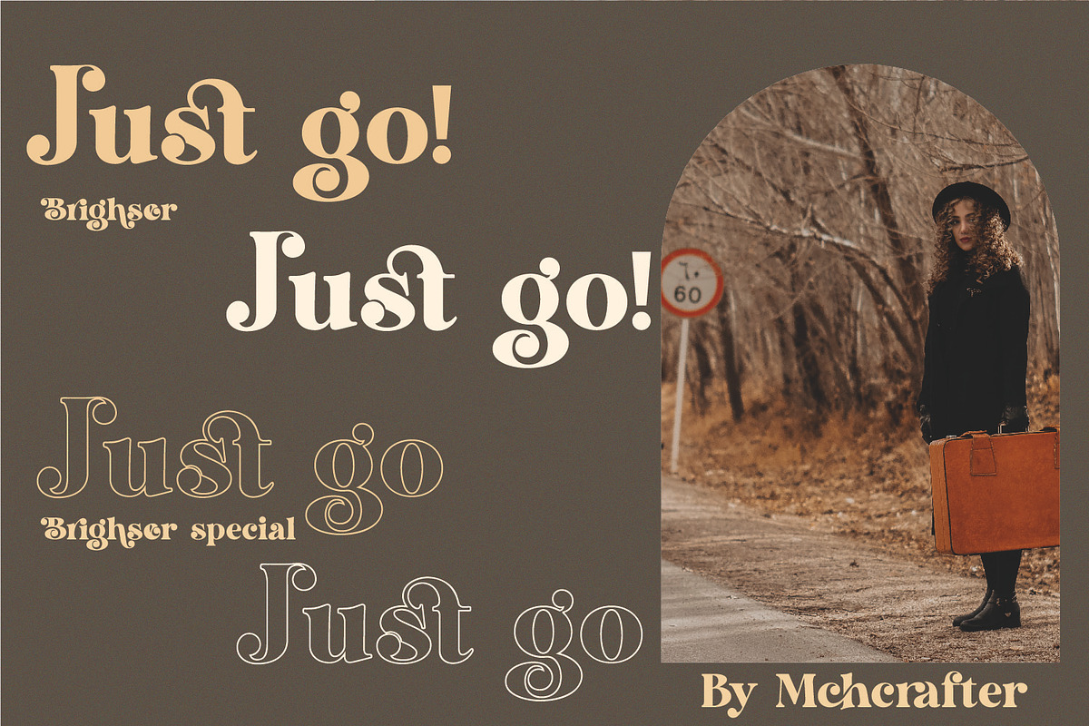 Brighser | Retro Serif Family, a Serif Font by MchCrafter (Photo 2 of 11)