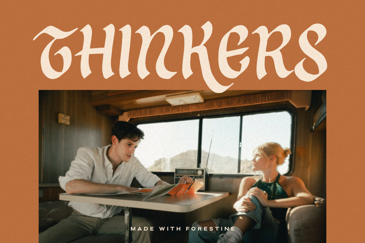 Forestine - Stylish Blackletter, a Blackletter Font by Sarid Ezra (Photo 6 of 7)