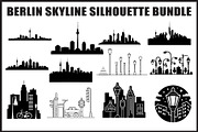 Berlin Skyline Silhouette Bundle, a Graphic by Creativeshirt (Thumbnail 1 of 13)