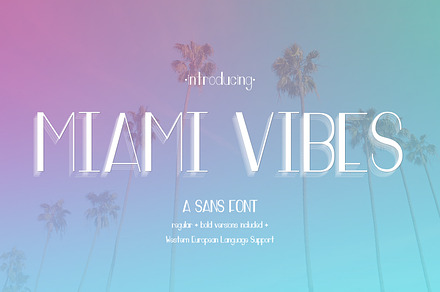 Miami Vibes Sans, a Sans Serif Font by Beck McCormick