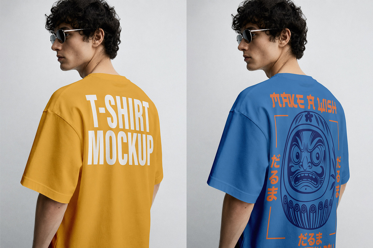 T-Shirt Back Mockup PSD - Male Model, a Shirt Mockup by Rymden_Fl (Photo 1 of 6)