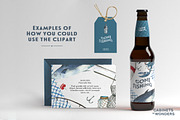 Gone Fishing Watercolor Clipart Set, an Animal Illustration by STUDIO CABINET (Thumbnail 5 of 5)