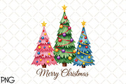 Merry Christmas Tree Png Design, an Illustration by Black Bird Studio (Thumbnail 1 of 4)