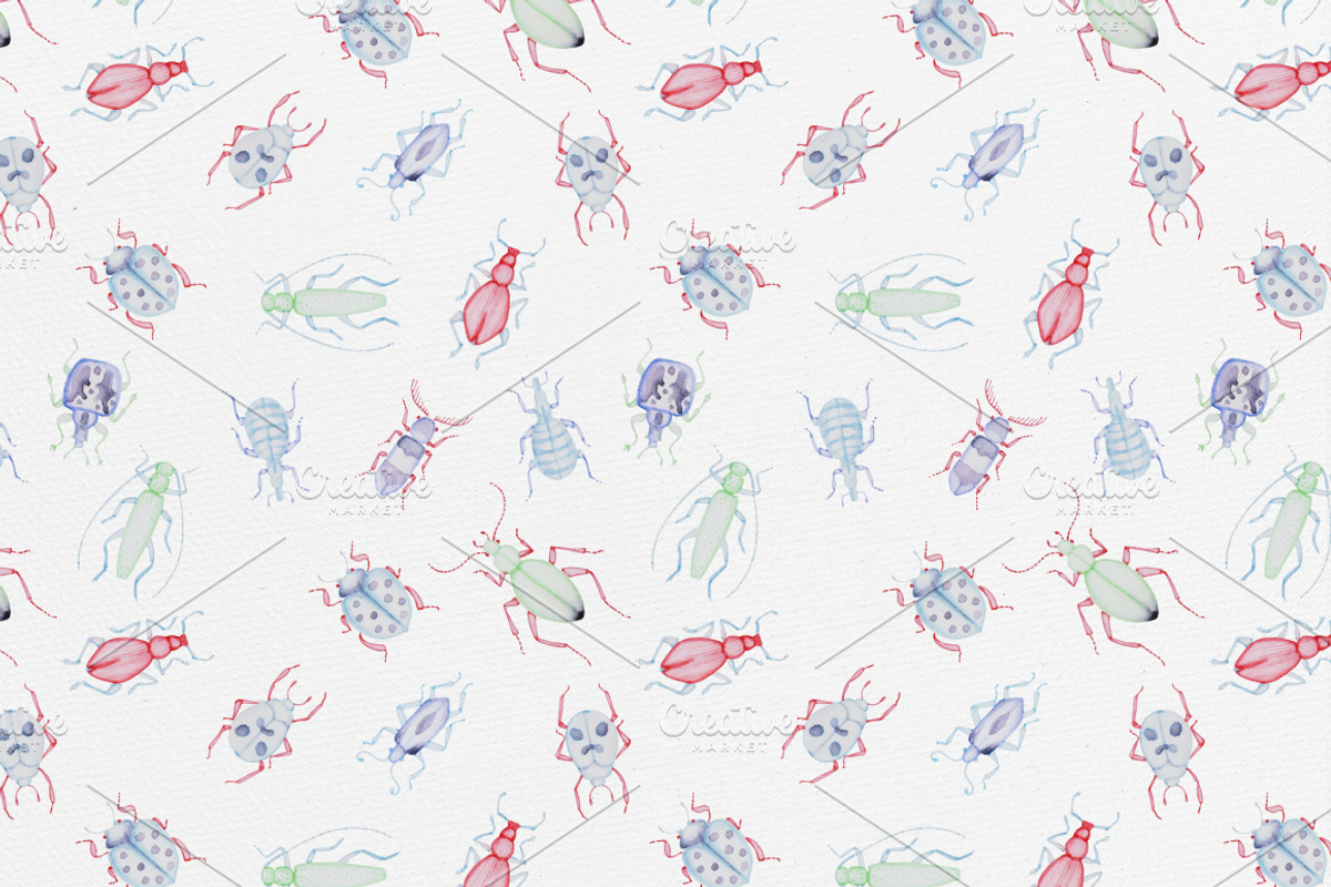 Pastel Bugs, a Pattern Graphic by Petite Salade (Photo 3 of 4)