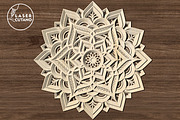 Mandala Multilayer Wall Art Cut File, a Design Template by LaserCutano (Thumbnail 4 of 8)