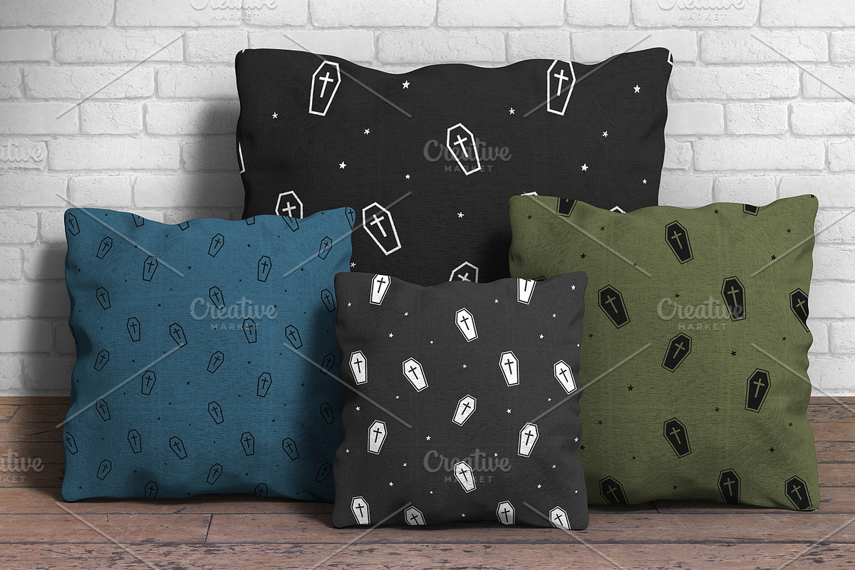 Traditional Coffin seamless Pattern, a Pattern Graphic by BAD TASTE (Photo 1 of 2)