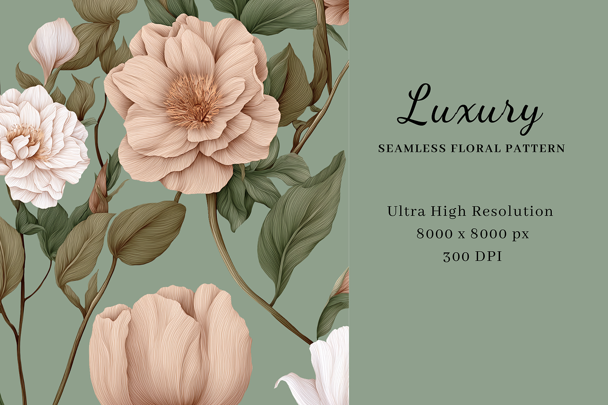 Sage & Blush Botanica Pattern, a Pattern Graphic by LUSH Studio (Photo 2 of 6)