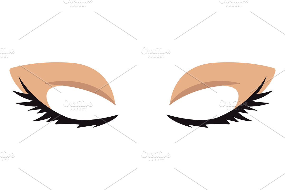 Anime Style Vector Set of Flat Eyes., a Person Illustration by Gomolach (Photo 13 of 25)