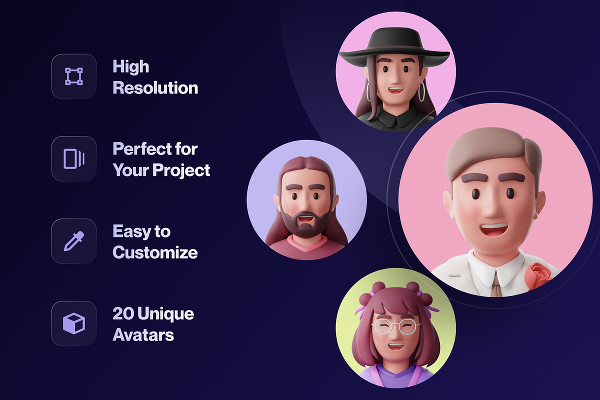 Facely v2 - MetaPeople 3D Avatar, a Characters & Person 3D Model by Illustraly Design (Photo 3 of 6)