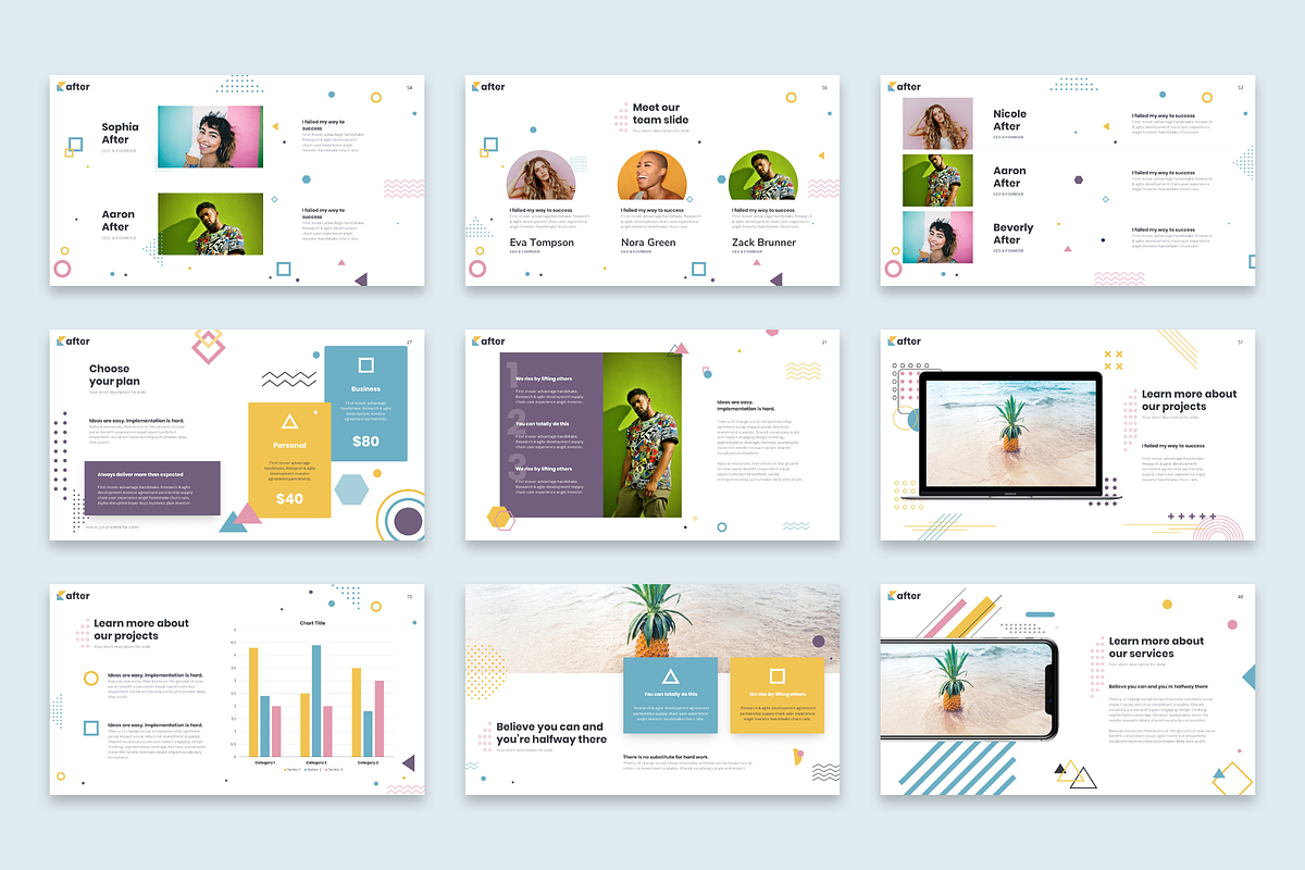 After Geometric Powerpoint Template, a Presentation Template by Reshapely (Photo 7 of 11)