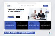 Lawscape - Law Firm Hero Header, an UI Kit Template by SquidPixey (Thumbnail 1 of 3)