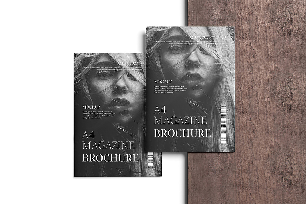 A4 Magazine Brochure mockup, a Books & Magazine Mockup by Twins_studio926