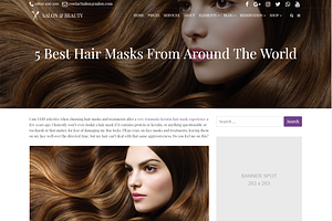 Salon - Beauty WordPress Theme