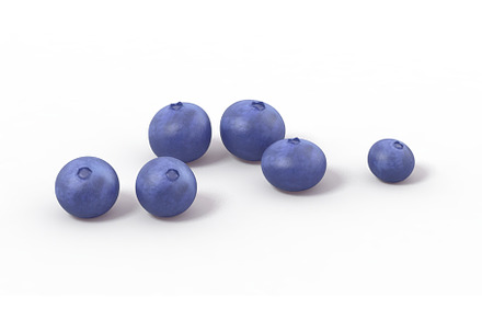 Blueberry Blueberries, a Food & Drink 3D Model by CGTech