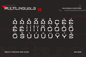 Breako - Futuristic Stencil Font