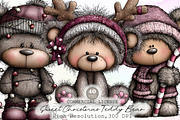 Sweet Christmas Teddy Bear Clipart, an Animal Illustration by Sublimation Artist (Thumbnail 1 of 6)