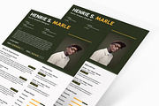 Green Abstract Background Resume, a Resume Template by iDoodle Studio (Thumbnail 2 of 4)