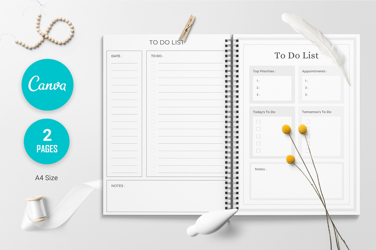 Canva To Do List Workbook Planner, a Stationery Template by ARP Creation (Photo 1 of 3)