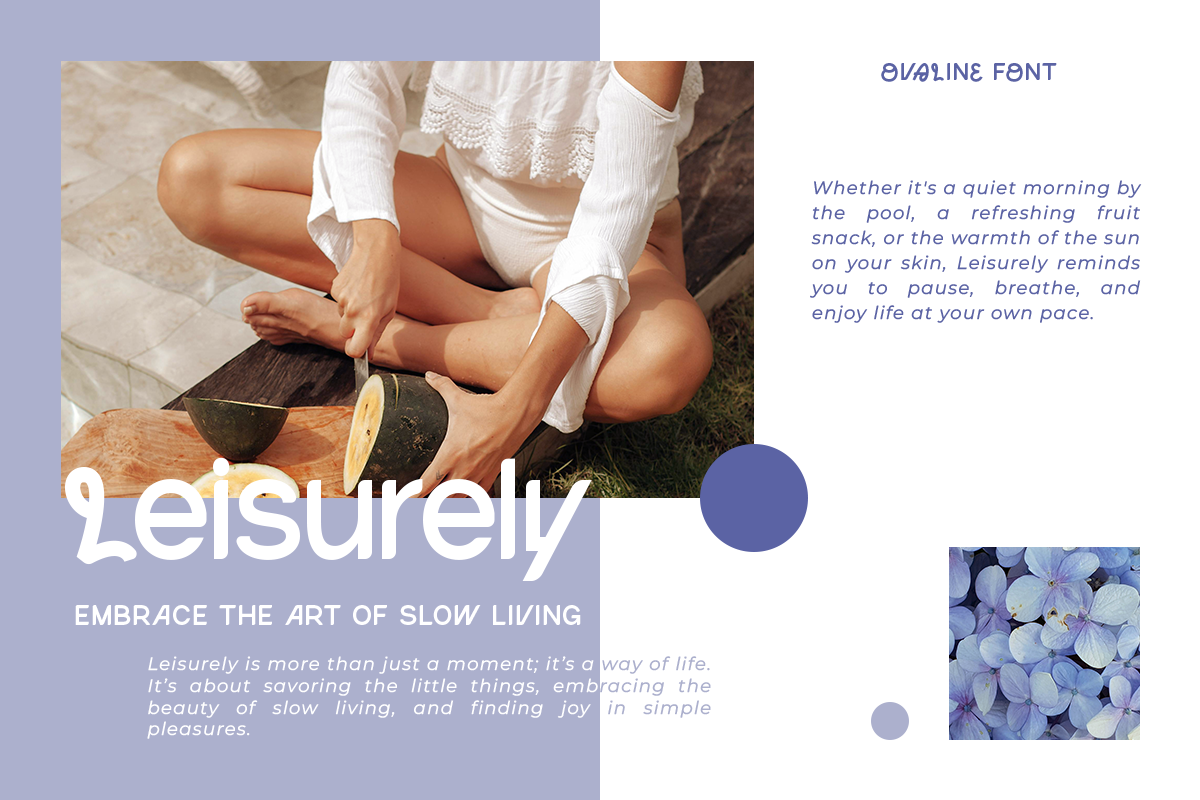 Ovaline - Modern Aesthetic Font, a Sans Serif Font by roomspace creative lab (Photo 8 of 9)