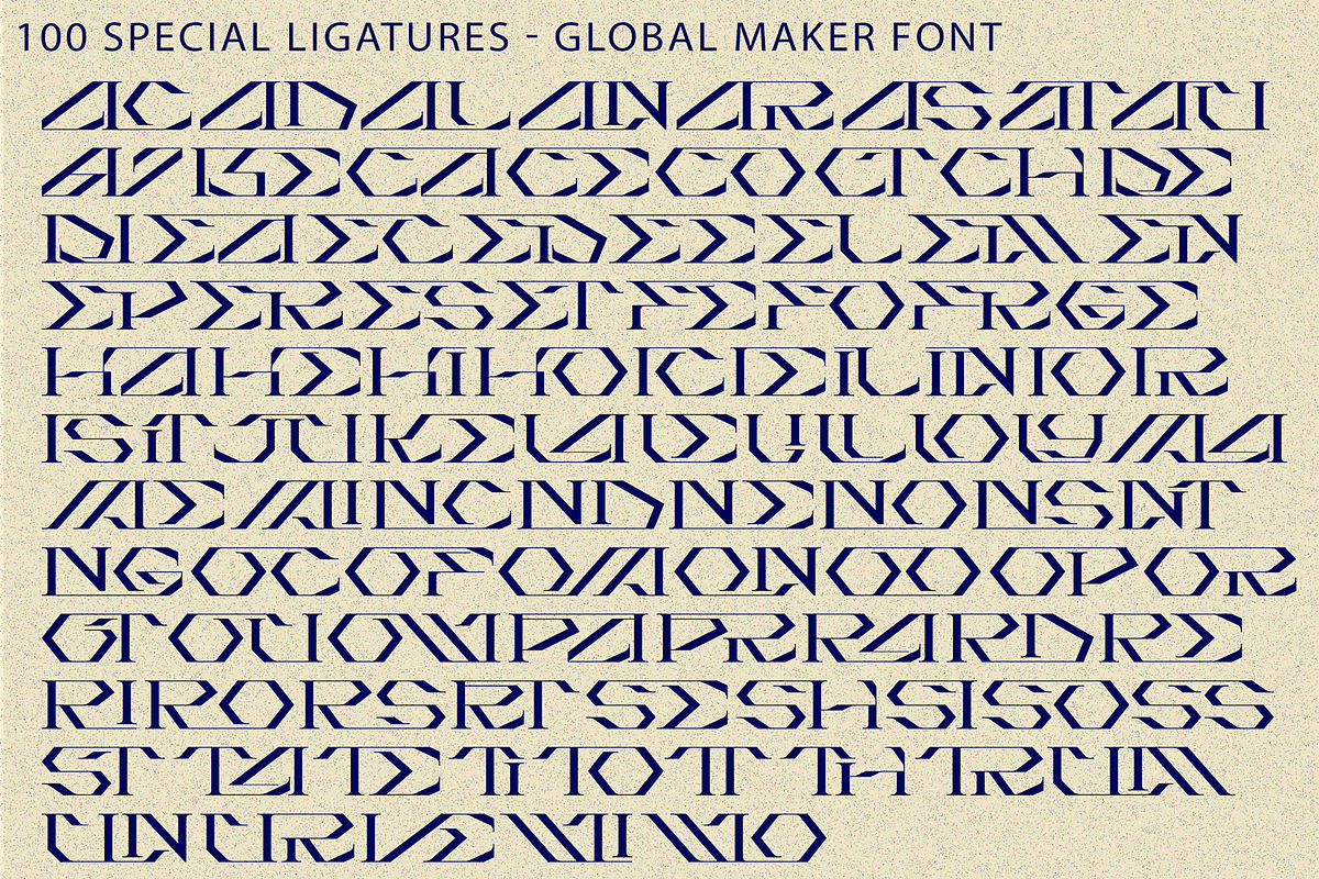 Global Maker - Techno Serif Font, a Serif Font by 177Studio (Photo 8 of 8)