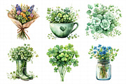 Saint Patrick’s Day Bouquet Clipart, an Illustration by Daily.Designs (Thumbnail 6 of 8)