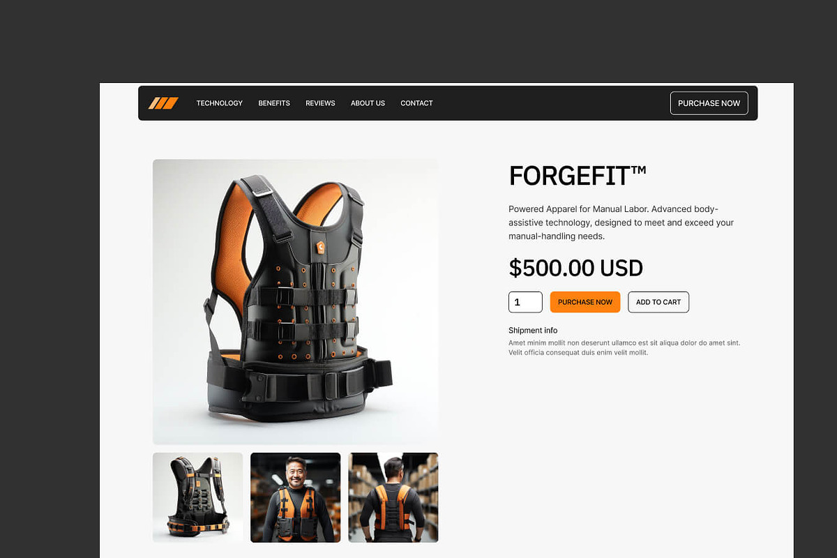 ForgeFit -Ecom Website Template, an UI Kit Template by EGO Creative Innovations (Photo 3 of 5)