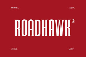 Roadhawk - Condensed Semi Serif
