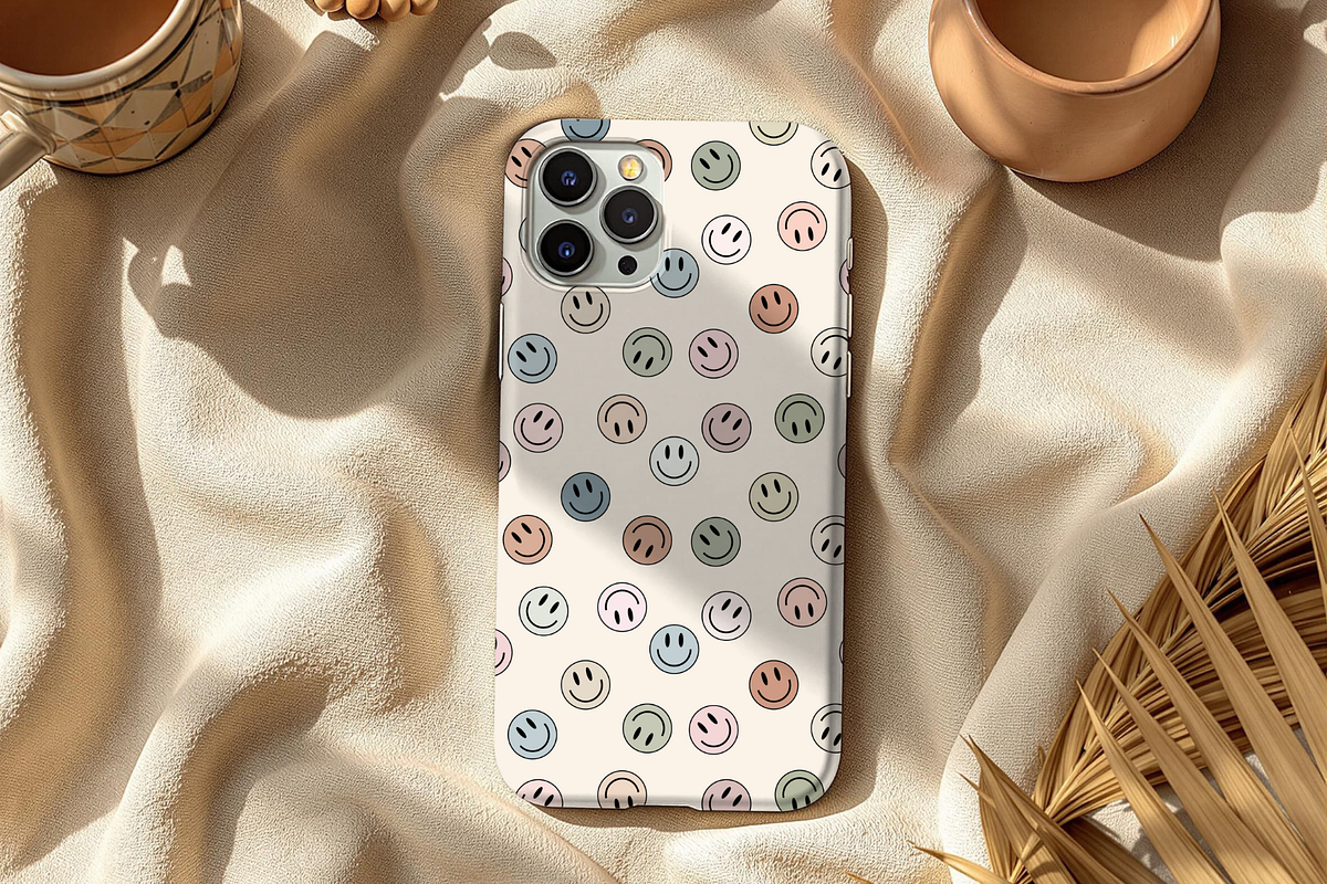 Retro Smiley Face Seamless Pattern, a Pattern Graphic by OwlAndFern (Photo 7 of 9)