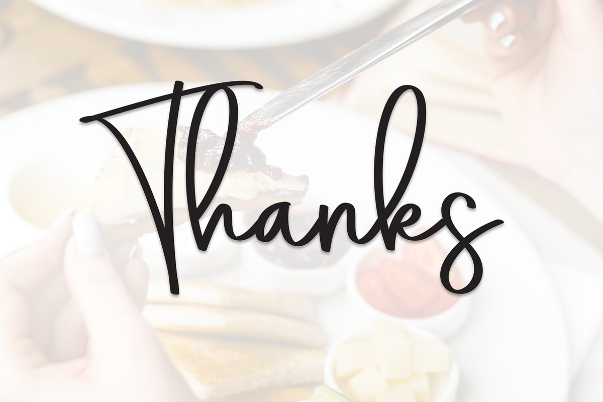 Breakfast | Script Font, a Handwritten Font by Scratchones (Photo 8 of 8)
