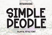 Simple People | Script Font, a Handwritten Font by Scratchones (Thumbnail 1 of 8)