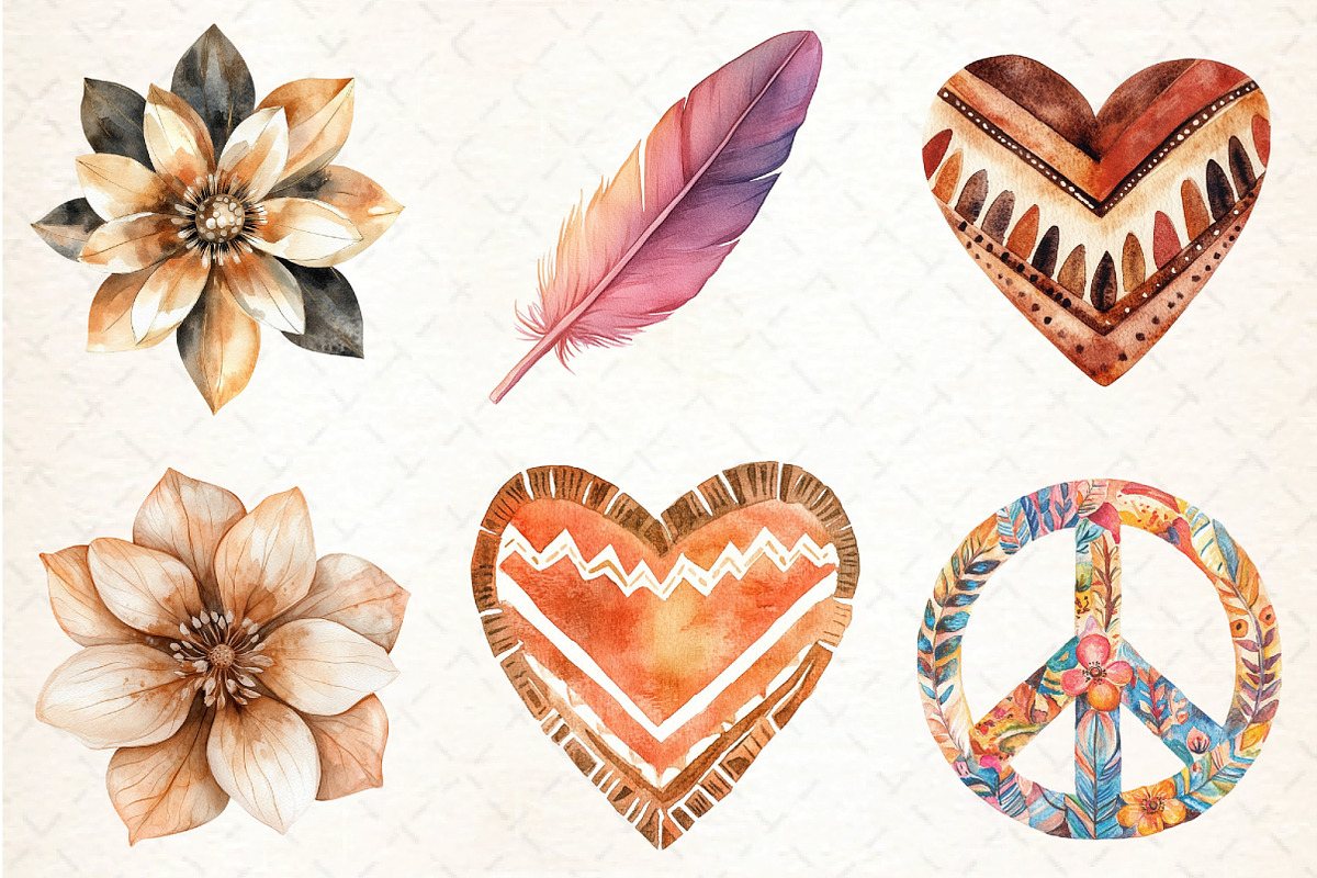 Boho Tribal Elements Bundle, an Illustration by DreamCafeArt (Photo 3 of 7)