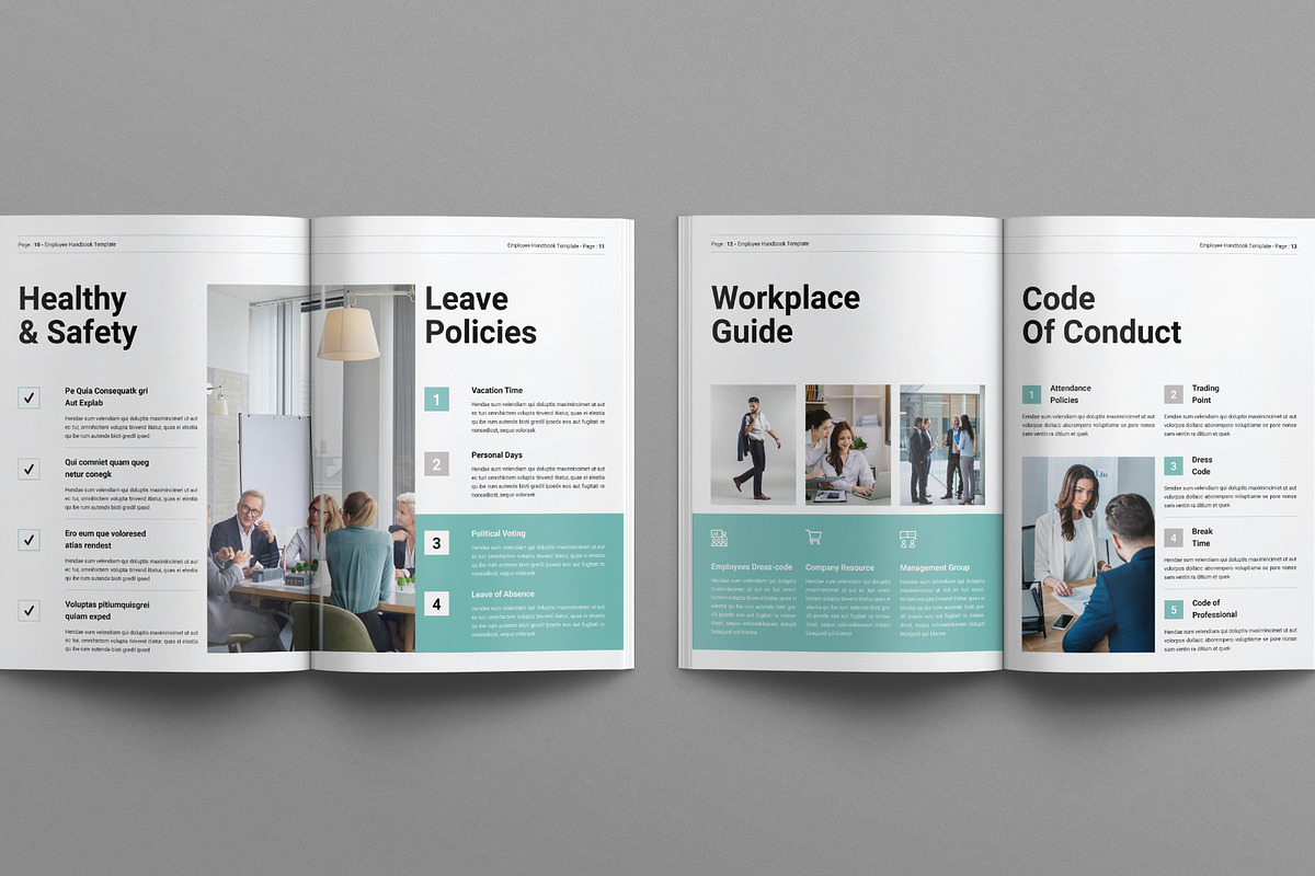 Employee Handbook Template, a Brochure Template by E-Type (Photo 5 of 7)