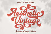 Aesthetic Vintage - Bold Vintage, a Script Font by PutraCetol Studio (Thumbnail 1 of 11)