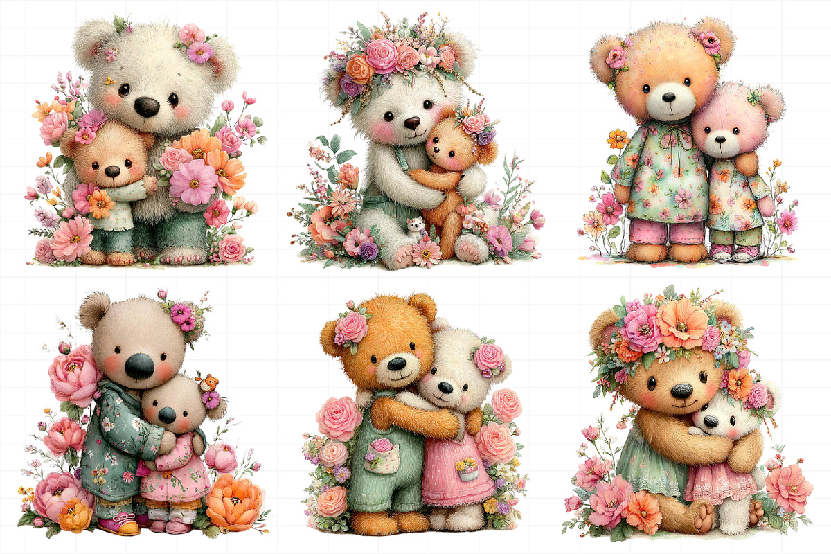 Mother’s Day Teddy Bear Clipart, an Illustration by Daily.Designs (Photo 5 of 8)