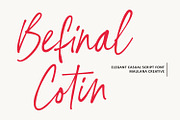 Befinal Cotin Elegant Casual Script, a Script Font by Maulana Creative (Thumbnail 1 of 7)