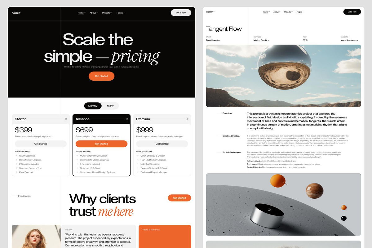 Aáxon Personal Portfolio Agency Webs, an UI Kit Template by Creative Perspective (Photo 3 of 6)