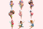 Fairy Clipart PNG Bundle, a Graphic by M9 Design (Thumbnail 4 of 9)