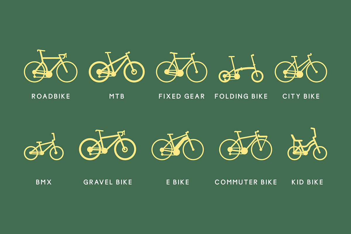 Bike Types Icons, an Icon by Zakazis (Photo 1 of 3)