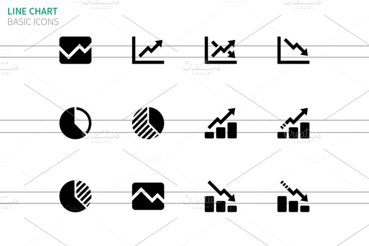 Line chart and Diagram icons, an Icon by theungsys