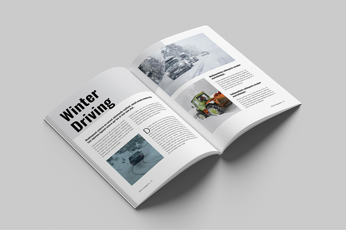 Winter Travel Magazine Template, a Magazine Template by Cleffon_Graphic_Studio (Photo 9 of 11)