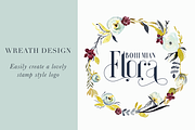 Bohemian Flora - Watercolor Clipart, an Illustration by The Autumn Rabbit Ltd (Thumbnail 4 of 7)