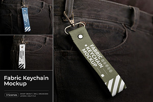 Fabric Keychain Mockup, a Product Mockup by Pitchlook.Studio
