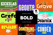 Bold Display – 8 Font Bundle, a Sans Serif Font by Brand Earth (Thumbnail 1 of 9)