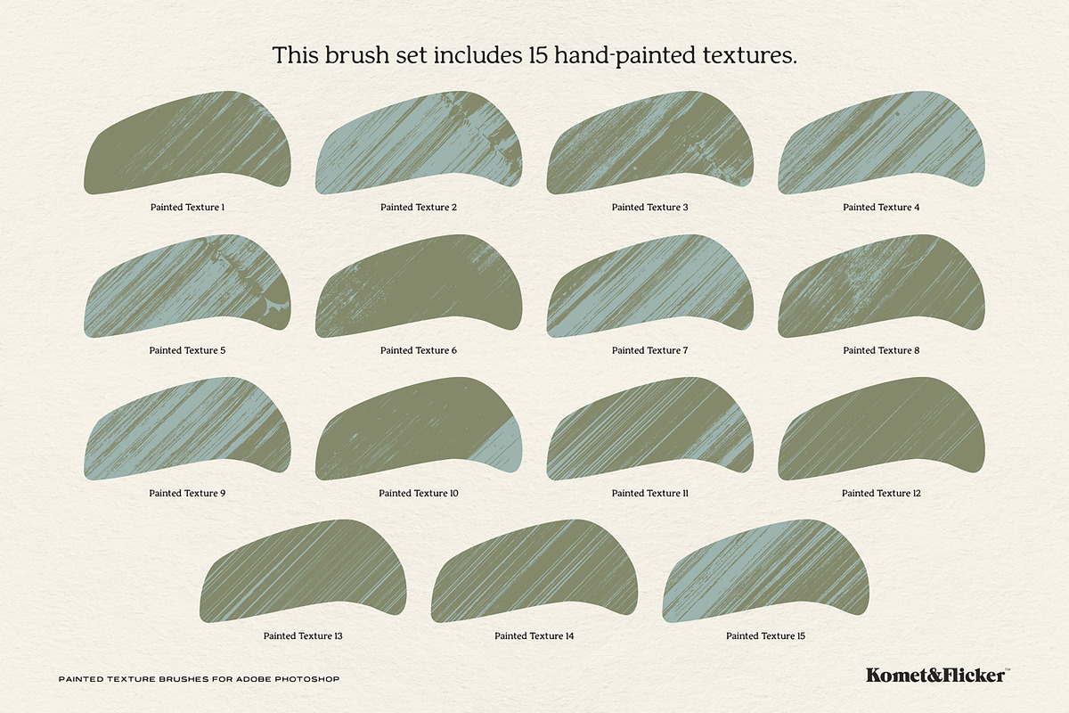 Painted Texture Brushes for PS, a Brush Add-On by Komet & Flicker (Photo 3 of 12)