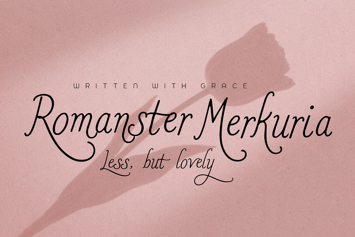 Romanster Merkuria - Elegant Script, a Handwritten Font by HypeWorksCo (Photo 1 of 16)