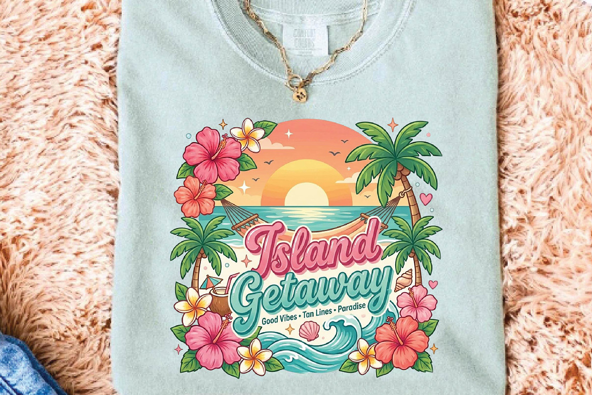 Island Getaway Tropical Beach PNG, a Seasonal Illustration by DreamPrint404 (Photo 3 of 6)